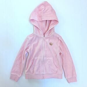 Juicy Couture Hoodie Girls Sz 3T Pink Terry Cloth Y2K